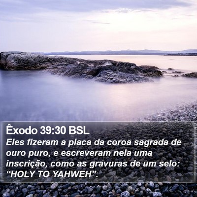 Êxodo 39:30 BSL Bible Verse Image