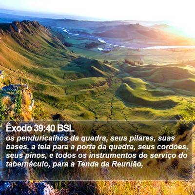 Êxodo 39:40 BSL Bible Verse Image