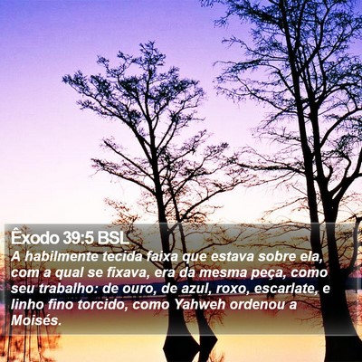Êxodo 39:5 BSL Bible Verse Image