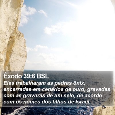 Êxodo 39:6 BSL Bible Verse Image