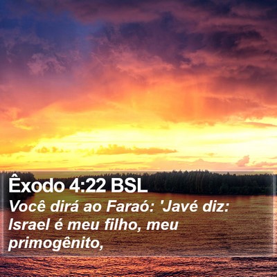 Êxodo 4:22 BSL Bible Verse Image