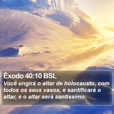 Êxodo 40:10 BSL Bible Verse Image
