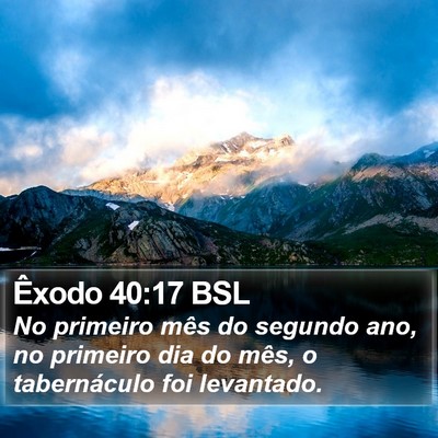 Êxodo 40:17 BSL Bible Verse Image