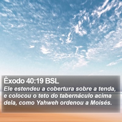 Êxodo 40:19 BSL Bible Verse Image