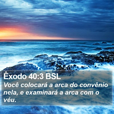 Êxodo 40:3 BSL Bible Verse Image