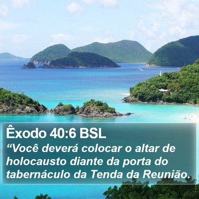 Êxodo 40:6 BSL Bible Verse Image