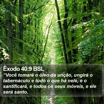 Êxodo 40:9 BSL Bible Verse Image