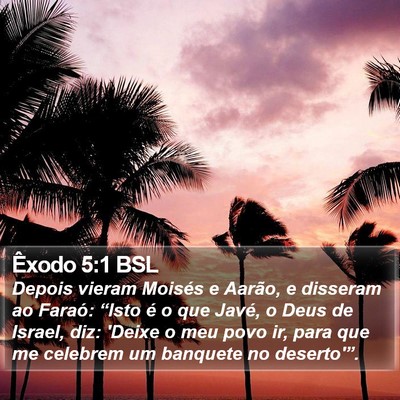 Êxodo 5:1 BSL Bible Verse Image