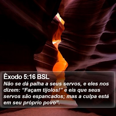 Êxodo 5:16 BSL Bible Verse Image