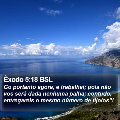 Êxodo 5:18 BSL Bible Verse Image