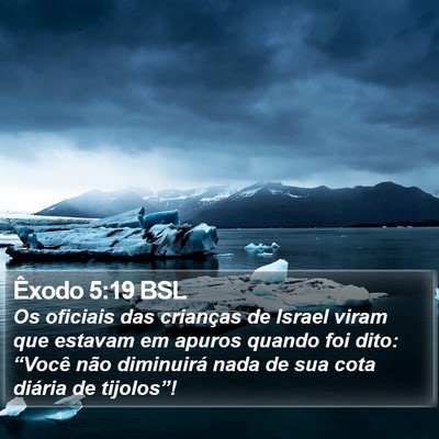 Êxodo 5:19 BSL Bible Verse Image