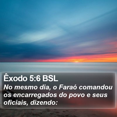 Êxodo 5:6 BSL Bible Verse Image