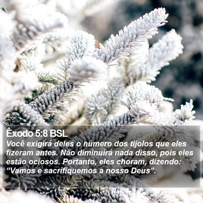 Êxodo 5:8 BSL Bible Verse Image