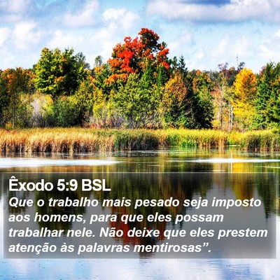 Êxodo 5:9 BSL Bible Verse Image