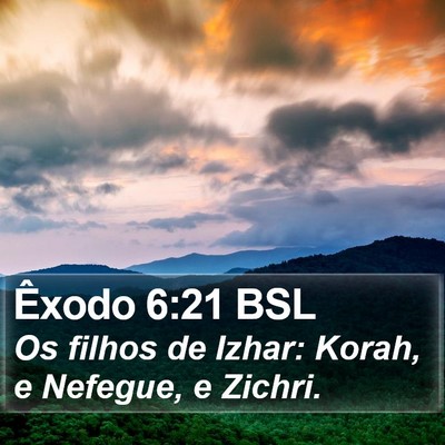 Êxodo 6:21 BSL Bible Verse Image