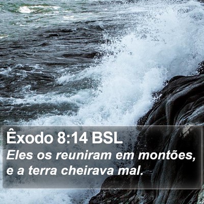 Êxodo 8:14 BSL Bible Verse Image