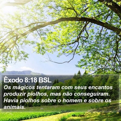 Êxodo 8:18 BSL Bible Verse Image