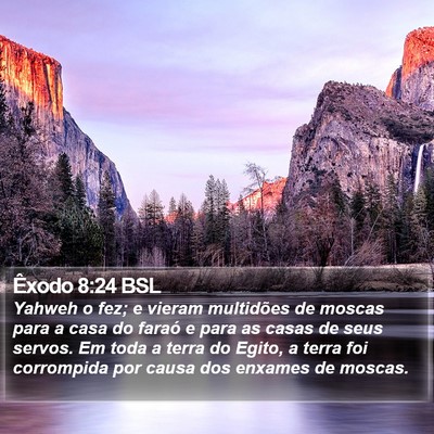 Êxodo 8:24 BSL Bible Verse Image