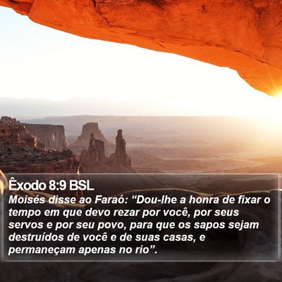 Êxodo 8:9 BSL Bible Verse Image