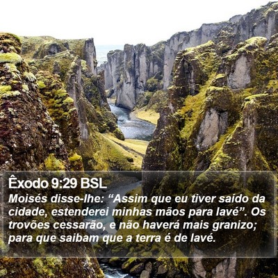 Êxodo 9:29 BSL Bible Verse Image