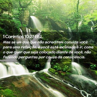 Picture 02 - 1 Coríntios 10:27 BSL - Mas se um dos que não acreditam convida você - Bible Verse Picture