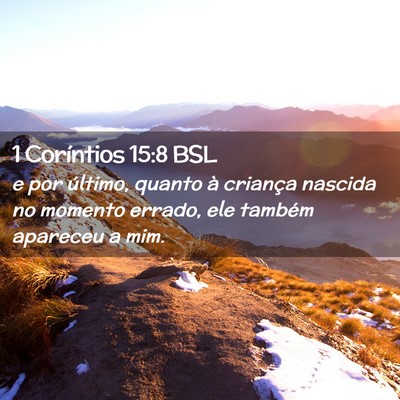 Picture 02 - 1 Coríntios 15:8 BSL - e por último, quanto à criança nascida no - Bible Verse Picture