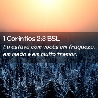 Picture 02 - 1 Coríntios 2:3 BSL - Eu estava com vocês em fraqueza, em medo e em - Bible Verse Picture