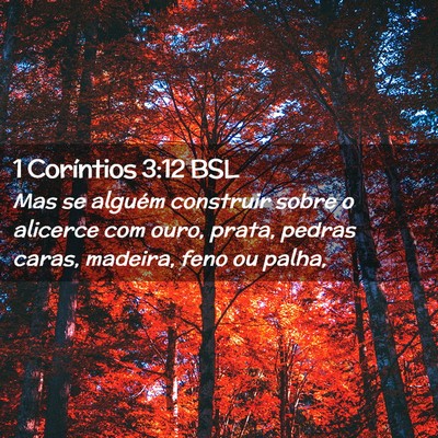 Picture 02 - 1 Coríntios 3:12 BSL - Mas se alguém construir sobre o alicerce com - Bible Verse Picture