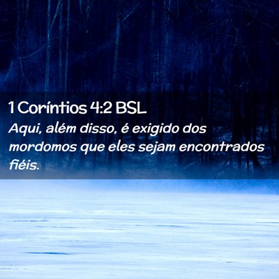 Picture 02 - 1 Coríntios 4:2 BSL - Aqui, além disso, é exigido dos mordomos que - Bible Verse Picture