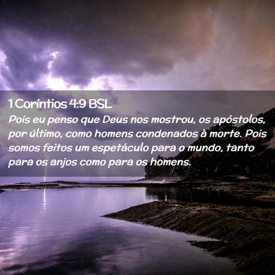 Picture 02 - 1 Coríntios 4:9 BSL - Pois eu penso que Deus nos mostrou, os - Bible Verse Picture