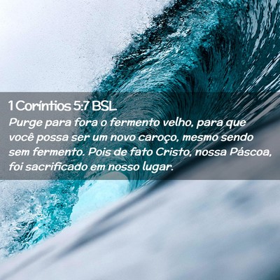 Picture 02 - 1 Coríntios 5:7 BSL - Purge para fora o fermento velho, para que você - Bible Verse Picture