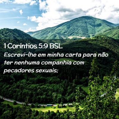 Picture 02 - 1 Coríntios 5:9 BSL - Escrevi-lhe em minha carta para não ter nenhuma - Bible Verse Picture