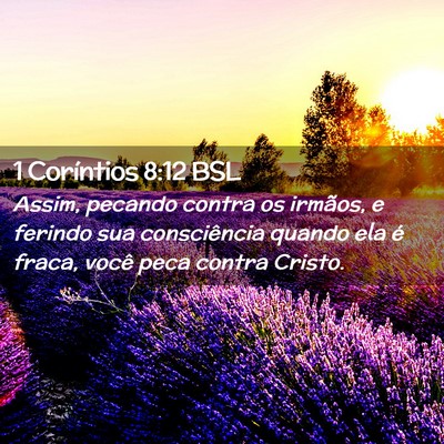 Picture 02 - 1 Coríntios 8:12 BSL - Assim, pecando contra os irmãos, e ferindo sua - Bible Verse Picture