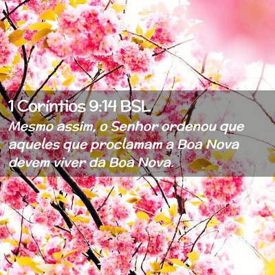 Picture 02 - 1 Coríntios 9:14 BSL - Mesmo assim, o Senhor ordenou que aqueles que - Bible Verse Picture