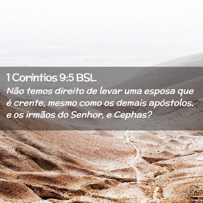 Picture 02 - 1 Coríntios 9:5 BSL - Não temos direito de levar uma esposa que é - Bible Verse Picture