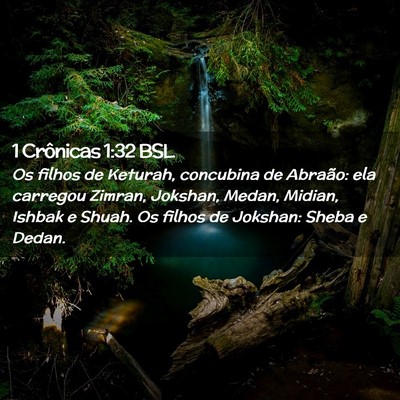 Picture 02 - 1 Crônicas 1:32 BSL - Os filhos de Keturah, concubina de Abraão: ela - Bible Verse Picture