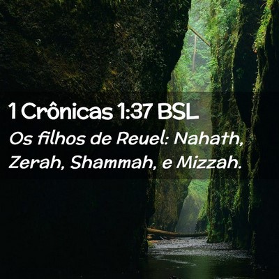 Picture 02 - 1 Crônicas 1:37 BSL - Os filhos de Reuel: Nahath, Zerah, Shammah, e - Bible Verse Picture