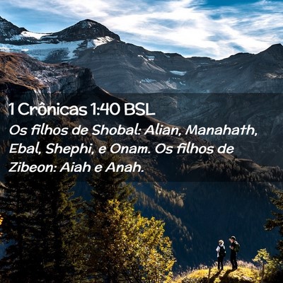 Picture 02 - 1 Crônicas 1:40 BSL - Os filhos de Shobal: Alian, Manahath, Ebal, - Bible Verse Picture