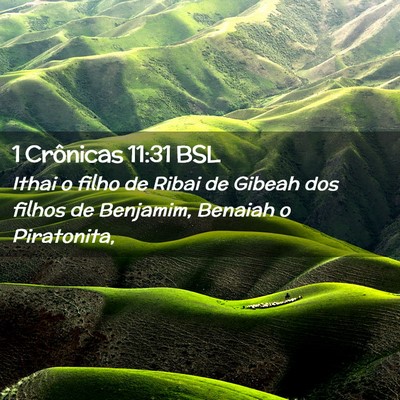 Picture 02 - 1 Crônicas 11:31 BSL - Ithai o filho de Ribai de Gibeah dos filhos de - Bible Verse Picture