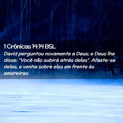 Picture 02 - 1 Crônicas 14:14 BSL - David perguntou novamente a Deus; e Deus lhe - Bible Verse Picture