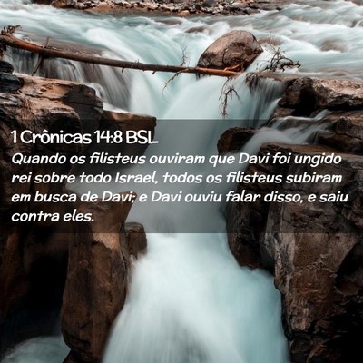 Picture 02 - 1 Crônicas 14:8 BSL - Quando os filisteus ouviram que Davi foi ungido - Bible Verse Picture
