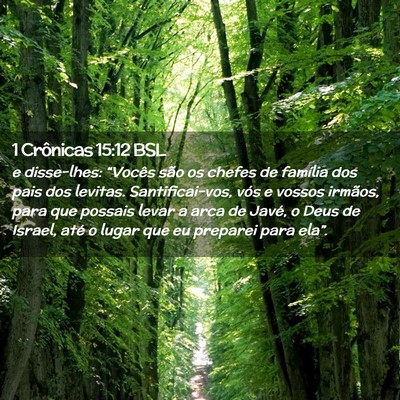 Picture 02 - 1 Crônicas 15:12 BSL - e disse-lhes: “Vocês são os chefes de - Bible Verse Picture