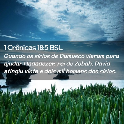 Picture 02 - 1 Crônicas 18:5 BSL - Quando os sírios de Damasco vieram para ajudar - Bible Verse Picture