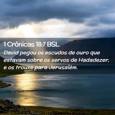 Picture 02 - 1 Crônicas 18:7 BSL - David pegou os escudos de ouro que estavam sobre - Bible Verse Picture
