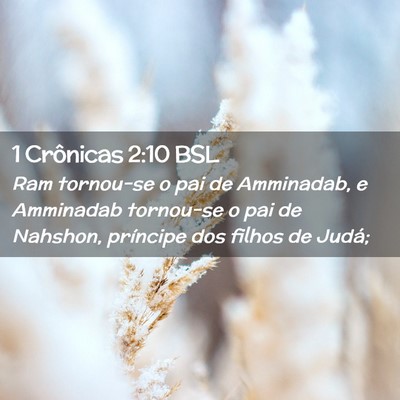 Picture 02 - 1 Crônicas 2:10 BSL - Ram tornou-se o pai de Amminadab, e Amminadab - Bible Verse Picture