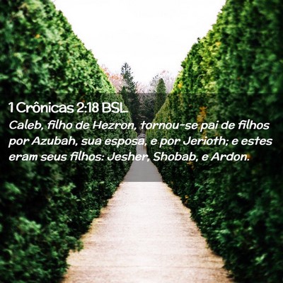 Picture 02 - 1 Crônicas 2:18 BSL - Caleb, filho de Hezron, tornou-se pai de filhos - Bible Verse Picture