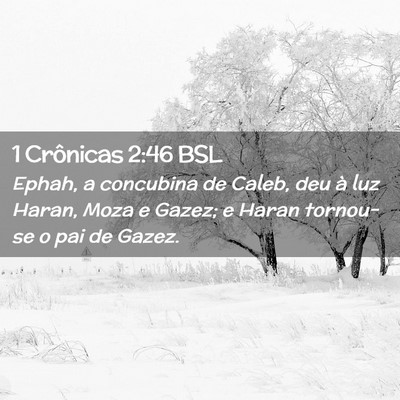 Picture 02 - 1 Crônicas 2:46 BSL - Ephah, a concubina de Caleb, deu à luz Haran, - Bible Verse Picture