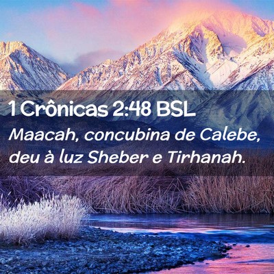 Picture 02 - 1 Crônicas 2:48 BSL - Maacah, concubina de Calebe, deu à luz Sheber e - Bible Verse Picture
