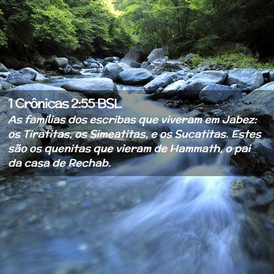Picture 02 - 1 Crônicas 2:55 BSL - As famílias dos escribas que viveram em Jabez: - Bible Verse Picture