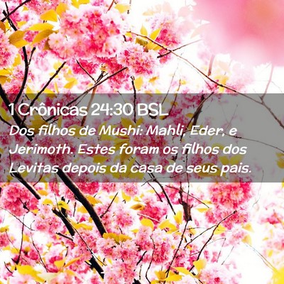 Picture 02 - 1 Crônicas 24:30 BSL - Dos filhos de Mushi: Mahli, Eder, e Jerimoth. - Bible Verse Picture